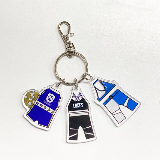 Lake Cheer costume motif 3-piece acrylic key chain