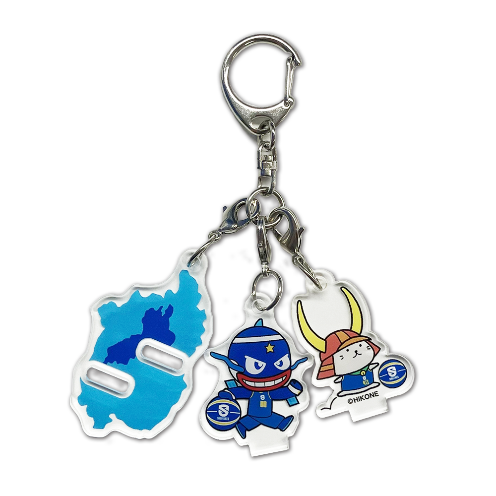 【ひこにゃんコラボ】3連アクリルキーホルダー