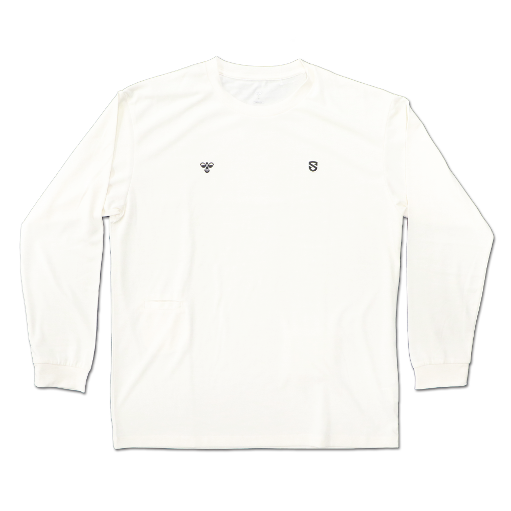 【hummel】エンブレム刺繍ワッペン 長袖Tシャツ