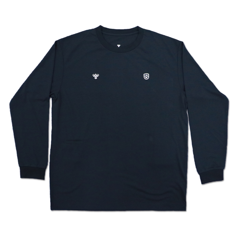 【hummel】エンブレム刺繍ワッペン 長袖Tシャツ