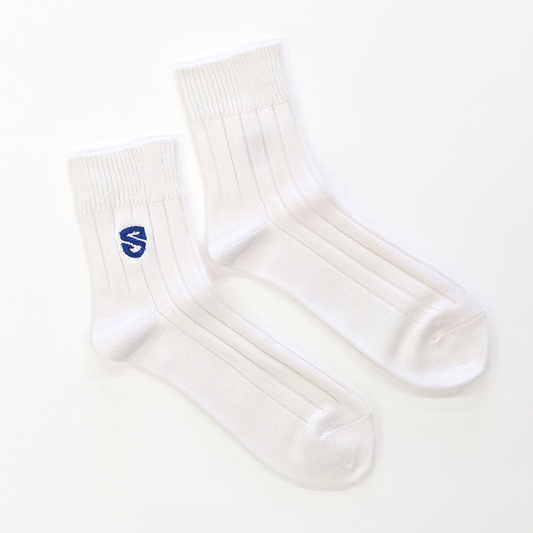 【靴下屋コラボ】【メンズ】エンブレム刺繍太リブソックス(25~27cm)