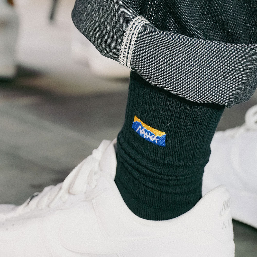 NANGA x Shiga Lakes LOGO EMBROIDERED RIBBED SOCKS SET