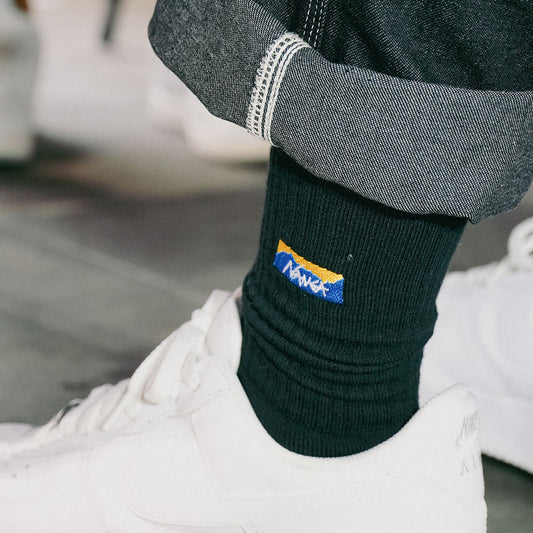 NANGA x Shiga Lakes LOGO EMBROIDERED RIBBED SOCKS SET