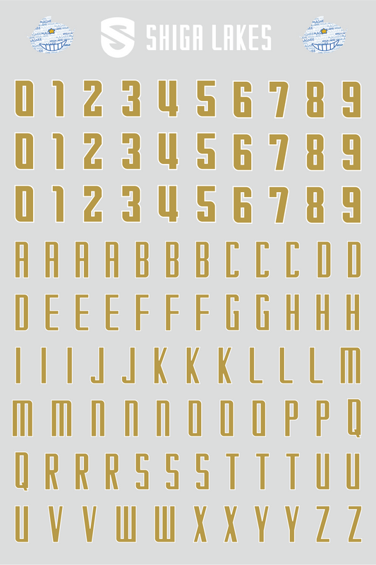 Player number & name font sticker