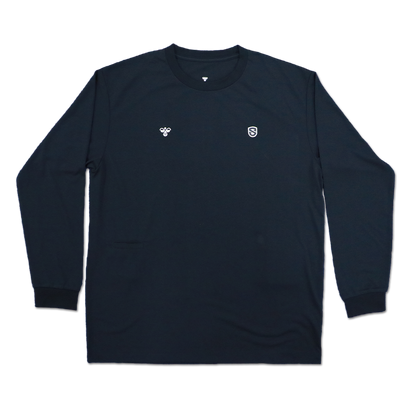 【hummel】エンブレム刺繍ワッペン 長袖Tシャツ