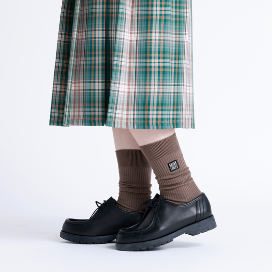 【靴下屋コラボ】【レディース】ロゴ刺繍リブスリークソックス(22.5~24.5cm)