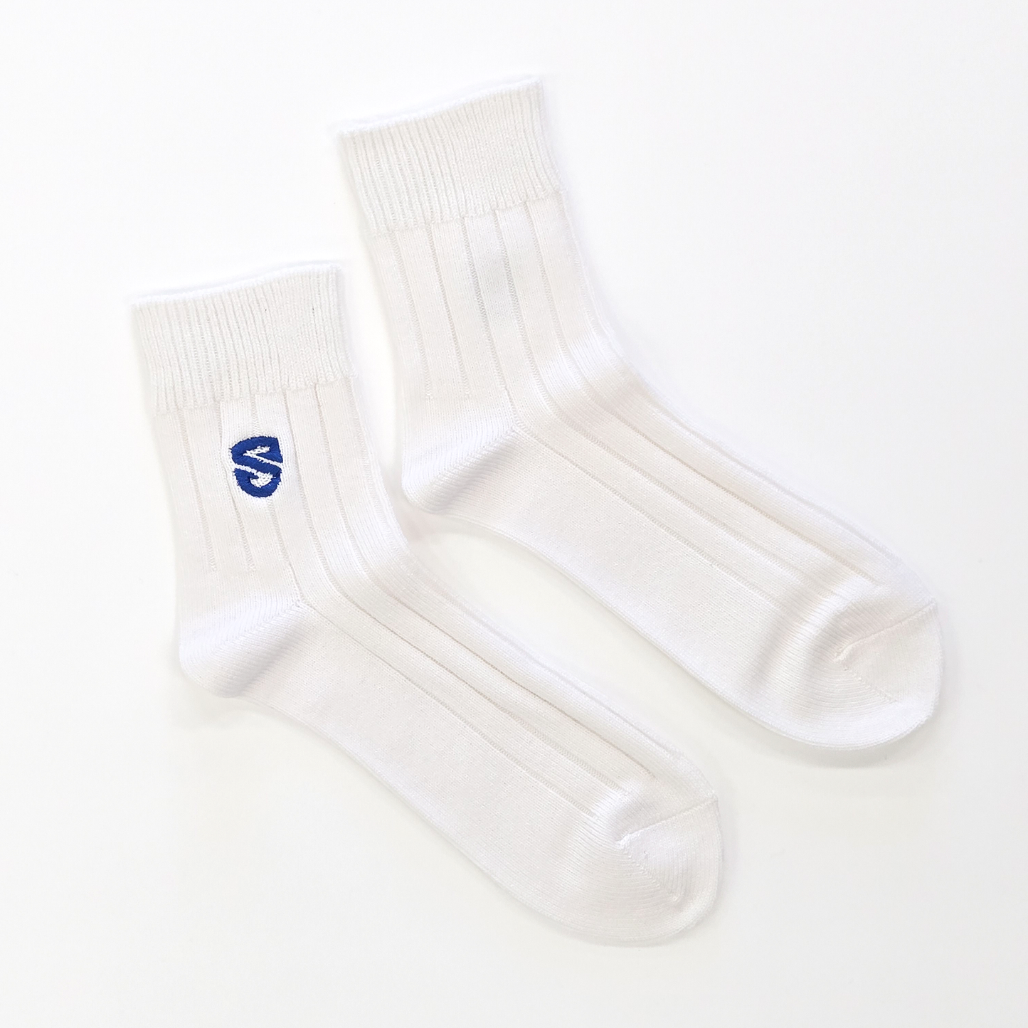 【靴下屋コラボ】【メンズ】エンブレム刺繍太リブソックス(25~27cm)