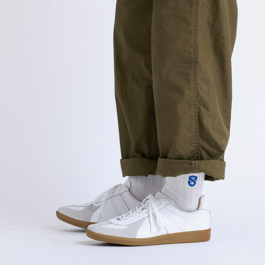 【靴下屋コラボ】【メンズ】エンブレム刺繍太リブソックス(25~27cm)