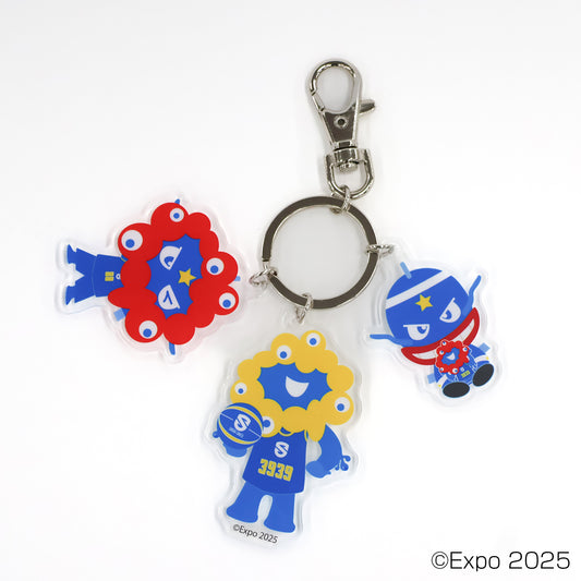EXPO2025 【滋賀レイクス】ミャクミャク コラボ 3連アクリルキーホルダー